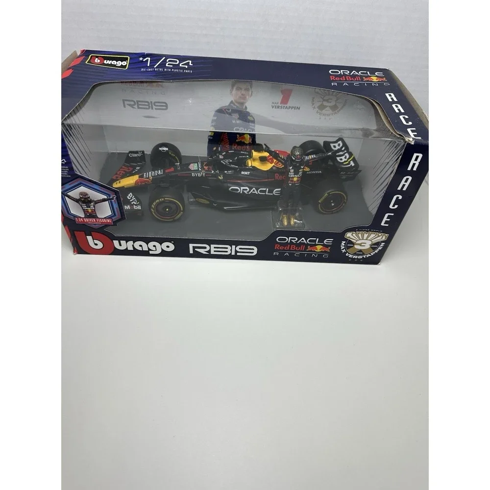 Bburago - 18-60061 - Oracle Red Bull RB19 & Verstappen #1 Figure- Scale 1:24
